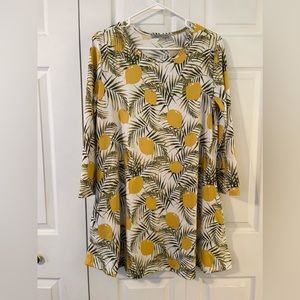 Arianna By Howard’s Lemon Print Mini Dress